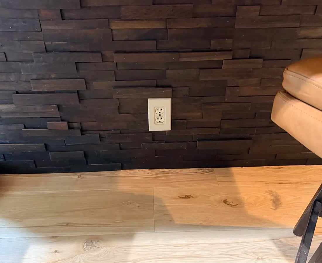 Finished WestStone Services accent wall project