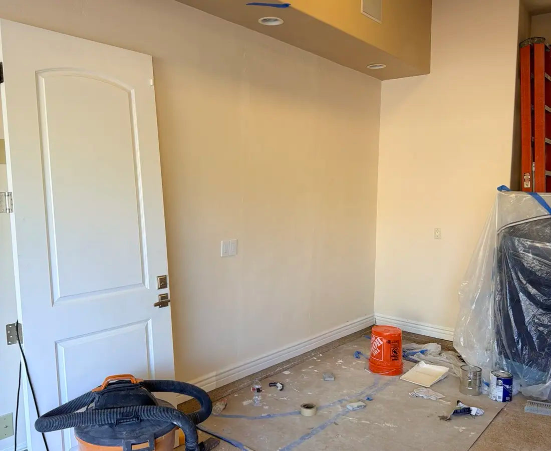 Room during renovation